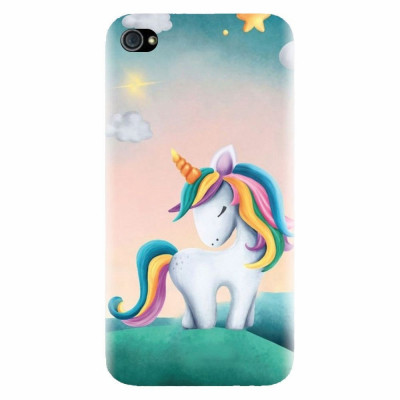 Husa silicon pentru Apple Iphone 4 / 4S, Magic Unicorn foto