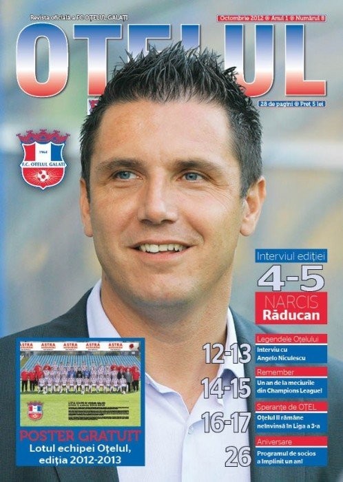 Revista Otelul nr 8, octombrie 2012, Narcis Raducan, lot Otelul
