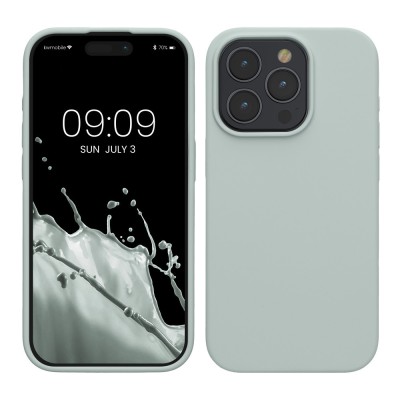 Husa Kwmobile pentru Apple iPhone 15 Pro, Verde deschis, Silicon, KWM000020CC024C foto