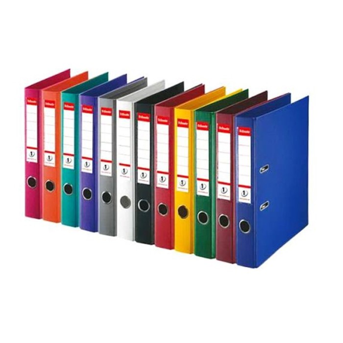 Biblioraft plastifiat Alphaline, cotor 5 cm, format A4, diverse culori - Portocaliu