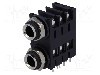 Conector jack, Jack 6,3mm, 3 contacte, mama, AMPHENOL - ACJS-MHD