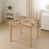 Rola folie protectie masa transparenta PVC siliconizat 1x20m, grosime 1.2mm, model floral negru Breckner Germany