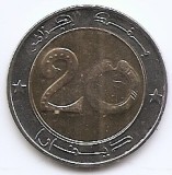 Algeria 20 Dinari 2020 - (Bimetalic) 27.5mm, V18, KM-125 UNC !!!