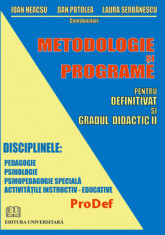 Metodologie si programe pentru definitivat si gradul didactic II foto