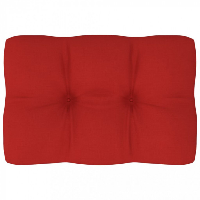 Pernă pentru canapea din paleți, roșu, 60 x 40 x 10 cm