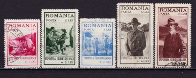 ✅RO 1931 ,LP 93 ,&amp;quot;Expo. Cercetaseasca&amp;quot; serie stampilata ( defecte minore ) foto