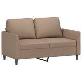 Cumpara ieftin Canapea cu 2 locuri, cappuccino, 120 cm, piele ecologica
