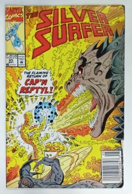 THE SILVER SURFER , THE FLAMING RETURN OF CAP &amp;#039; N REPTYL , BENZI DESENATE CU TEXT IN LIMBA ENGLEZA , 1992 foto