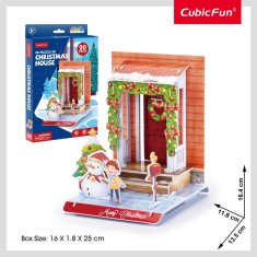 Cubic Fun - Puzzle 3D casa decorata de Craciun 20 piese