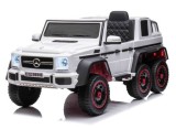 Masinuta electrica Mercedes G63 6x6 210W 12V 10Ah Premium, culoare alba