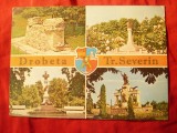 Ilustrata Drobeta Tr.Severin cu Stema si 4 vederi ,circ.1978 -pliu pe colturi