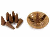 Set 30 conuri parfum Placinta Dovleac cu suport ceramica in cutie cadou &Oslash; 8 cm x 7,5 H