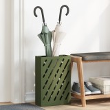vidaXL Suport pentru umbrele verde măsliniu - 28x12x41 cm, din oțel
