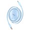 Baseus - Data Cable Free2Draw Mini (P10364500311-00) - Type-C to Type-C, 100W, 1m, Retractable - Galaxy Blue