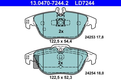 ATE 13.0470-7244.2 ATE Ceramic set placute frana,frana disc foto