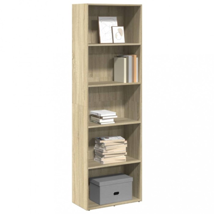 Gossi biblioteca, stejar sonoma, 60x30x189 cm, lemn prelucrat