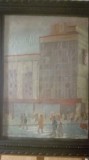Cumpara ieftin Ulei pe panza Magazinul Unirea Bucuresti Tanți Iliescu Mihailescu 47x66cm RAR