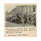 Regina Maria și regele Ferdinand &icirc;n turneul transilvănean, fotografie de epocă, 1919, fotograf Merl La Voy