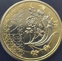 2 pounds 2023 Marea Britanie, Charles al-III-lea, Tudor crown privy mark, Brilliant uncirculated, Coincard, km#2449