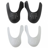 vidaXL Protectii Anti-Incretire Pantofi, 2 Perechi, EU 35-40, Plastic, Negru/Alb