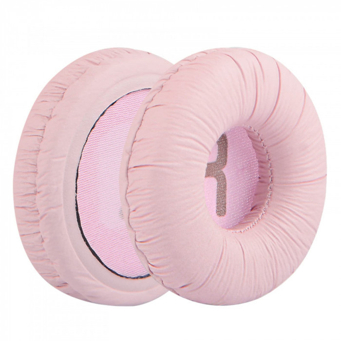 Set 2 bureti TXE pentru casti JBL Tune Tune 510 BT / 500 BT / T460 BT / T450 BT, On-Ear, Roz, Piele ecologica creponata, Spuma cu memorie