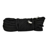 Legaturi si sfori - Bound to Please Franghie de Bondage Matasoasa 10 m Neagra Nu Se Intinde Deloc Legare Usoara