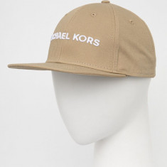 Michael Kors șapcă culoarea bej, cu imprimeu