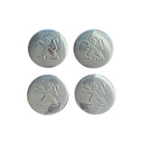 Set 4 capace roti 58mm exterior, 50, 5mm interior Peugeot argintiu compatibil/inlocuitor janta aliaj