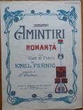 Partitura Amintiri, de Ionel Fernic, interbelica