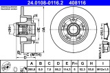 ATE 24.0108-0116.2 Disc frana
