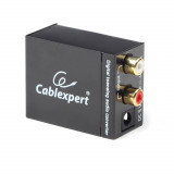 Convertor audio digital - analogic, Cablexpert 08257, cu alimentator 5V DC inclus, negru