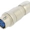 Conector circular HR10 push-pull mufă 2A aurit lipire PIN 4 - Conector circular HR10 push-pull 2A aurit