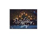 Set Album foto / GuestBook pentru nunta Lights, A4 landscape, pix si dubluadeziv inclus, 3 piese, accesoriu nunta
