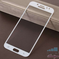 Geam Protectie Display Samsung Galaxy J7 J730 2017 Acoperire Completa 2,5D Alb foto