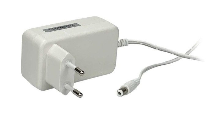 Sursă de alimentare POS POS12150A-WH-H, 12V/1.5A/18W, adaptor orizontal, AC:CEE7/16. DC: 2.1/5.5 (+)