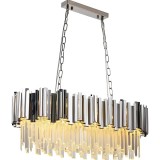 Candelabru Cristal BLOIS Regalis 10xE14, Diametru 80cm, Argintiu, Inaltime Reglabila ModernLight Concept