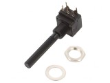 Potentiometru Axial 250k&Omega; 200mW THT 6mm Plastic Mono Cărbune