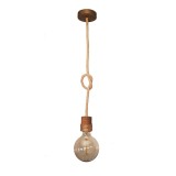 Suspensie Bari sfoara 1XE27, lemn antic, Erste