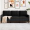 vidaXL Canapea cu 3 locuri, Negru, 180 cm, catifea 4007639