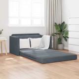 Canapea extensibilă 2 &icirc;n 1 gri &icirc;nchis 124x204x61 cm Velur