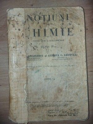 Notiuni de chimie clasa a 4-a (ed. I) - I. Angelescu, Aurora G. Ledunca foto