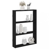vidaXL Raft de perete, negru, 43x9x60 cm, lemn prelucrat 860050