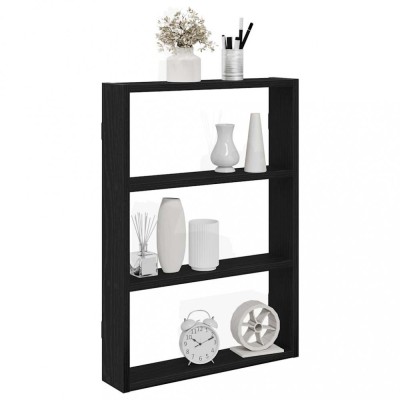 vidaXL Raft de perete, negru, 43x9x60 cm, lemn prelucrat 860050 foto