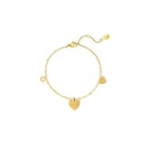 SMARTECH Bratara Inox Heart Coins, Auriu