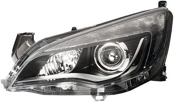 Far Opel Astra J 09.2009-12.2012, 5usi/ Sedan/ Estate Hella fata dreapta daytime running light, cu lumina viraje, tip bec D1S+H11