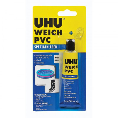 Adeziv pentru PVC flexibil, cauciuc, vinil, UHU Weich PVC, 30g foto