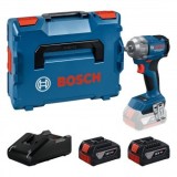 Bosch GDS 18V-350 Masina de insurubat cu percutie + 2 x acumulatori Li-ion 18V, 4Ah + incarcator GAL 18V-40 +L-BOXX 136 - 4053423334234