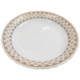 Set 6 Farfurii Adanci Opal Alb Model Ikkat 23cm CNN50163 DNC62770