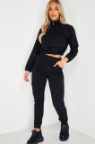 J731-1 Trening casual cu buzunare, mansete late si snur in talie