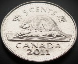 Cumpara ieftin Moneda 5 CENTI - CANADA, anul 2011 * cod 2718 = A.UNC, America de Nord